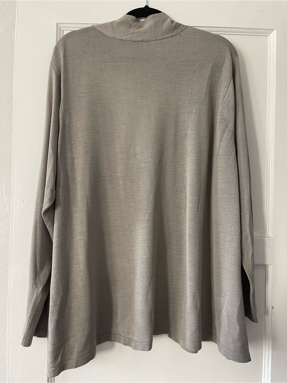 Eileen Fisher SILK Open Front Cardigan - Light Taupe 2X - Picture 4 of 6